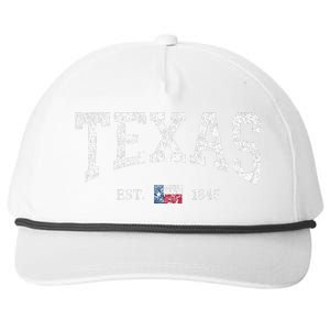 Texas Texas State Flag Distressed Snapback Five-Panel Rope Hat