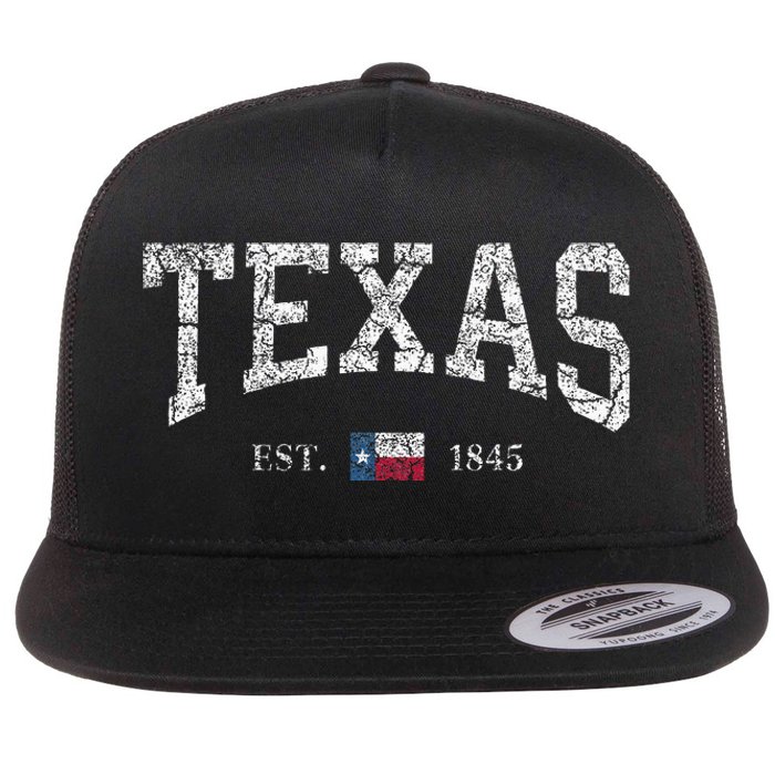 Texas Texas State Flag Distressed Flat Bill Trucker Hat