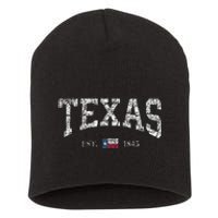 Texas Texas State Flag Distressed Short Acrylic Beanie