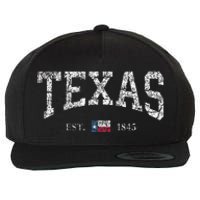 Texas Texas State Flag Distressed Wool Snapback Cap