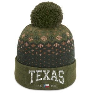 Texas Texas State Flag Distressed The Baniff Cuffed Pom Beanie