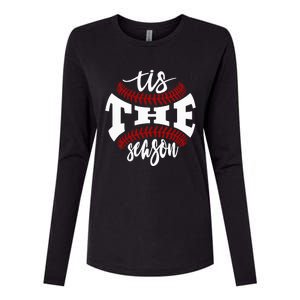 Tis The Season Baseball Lovers Womens Cotton Relaxed Long Sleeve T-Shirt