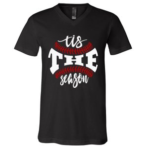 Tis The Season Baseball Lovers V-Neck T-Shirt