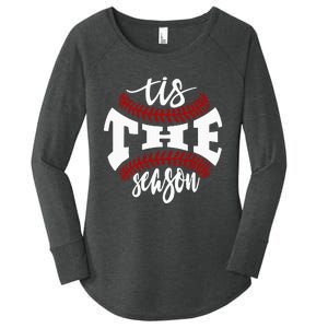 Tis The Season Baseball Lovers Women's Perfect Tri Tunic Long Sleeve Shirt