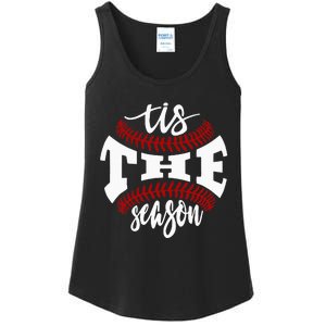 Tis The Season Baseball Lovers Ladies Essential Tank