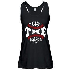 Tis The Season Baseball Lovers Ladies Essential Flowy Tank