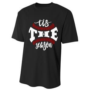 Tis The Season Baseball Lovers Performance Sprint T-Shirt