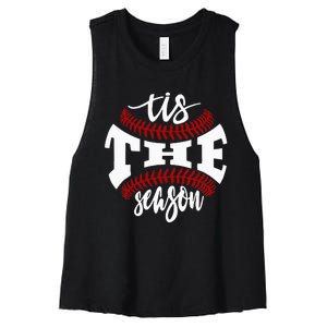 Tis The Season Baseball Lovers Women's Racerback Cropped Tank