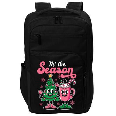 Tis The Season Christmas Tree Hot Coco Festive Retro Impact Tech Backpack