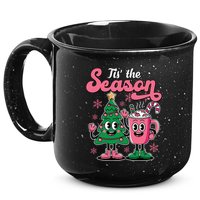 Tis The Season Christmas Tree Hot Coco Festive Retro 15oz Campfire Ceramic Mug