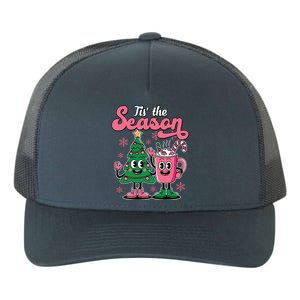 Tis The Season Christmas Tree Hot Coco Festive Retro Yupoong Adult 5-Panel Trucker Hat