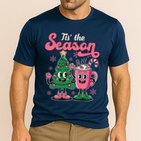 Tis The Season Christmas Tree Hot Coco Festive Retro Cooling Performance Crew T-Shirt