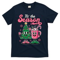Tis The Season Christmas Tree Hot Coco Festive Retro T-Shirt