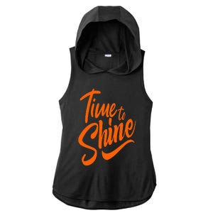 Time To Shine Ladies PosiCharge Tri-Blend Wicking Draft Hoodie Tank