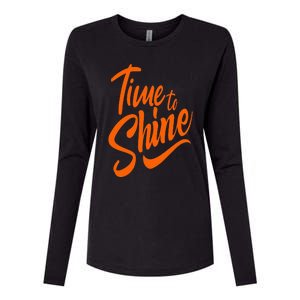 Time To Shine Womens Cotton Relaxed Long Sleeve T-Shirt