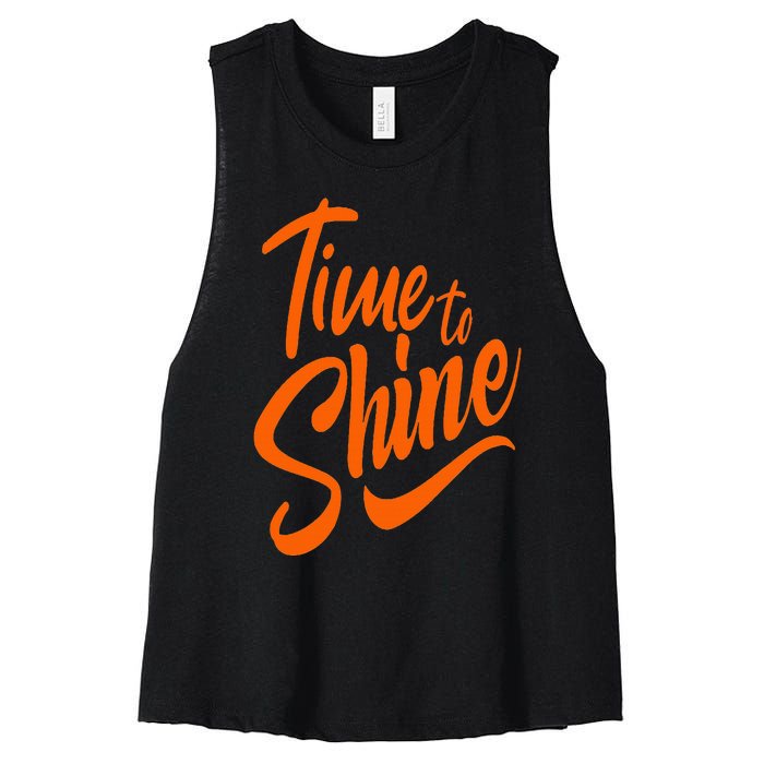 Time To Shine Women's Racerback Cropped Tank