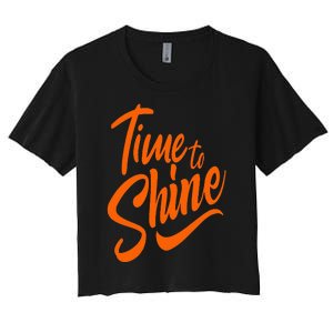 Time To Shine Women's Crop Top Tee