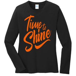 Time To Shine Ladies Long Sleeve Shirt