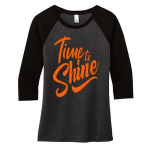 Time To Shine Women's Tri-Blend 3/4-Sleeve Raglan Shirt