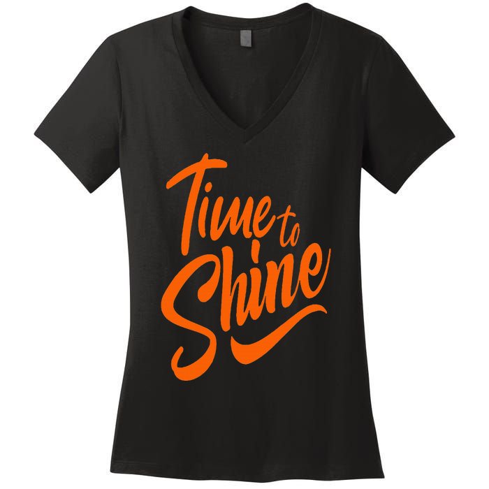 Time To Shine Women's V-Neck T-Shirt