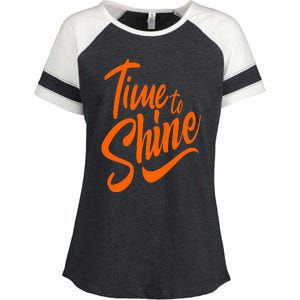 Time To Shine Enza Ladies Jersey Colorblock Tee