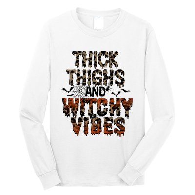 Thick Thighs Spooky Vibes Halloween Costume Long Sleeve Shirt