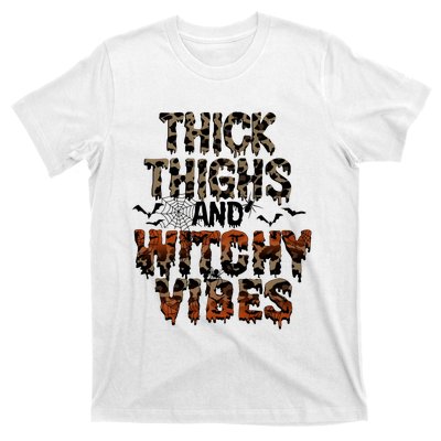 Thick Thighs Spooky Vibes Halloween Costume T-Shirt