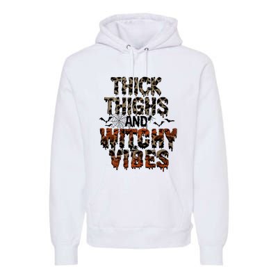 Thick Thighs Spooky Vibes Halloween Costume Premium Hoodie