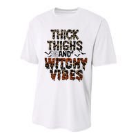 Thick Thighs Spooky Vibes Halloween Costume Performance Sprint T-Shirt