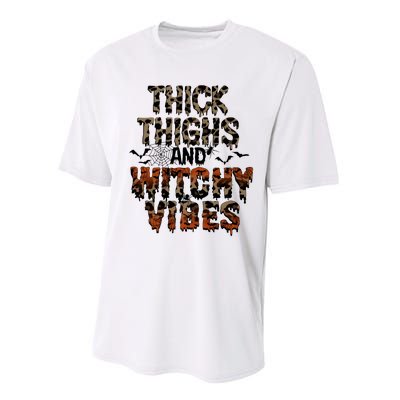 Thick Thighs Spooky Vibes Halloween Costume Performance Sprint T-Shirt