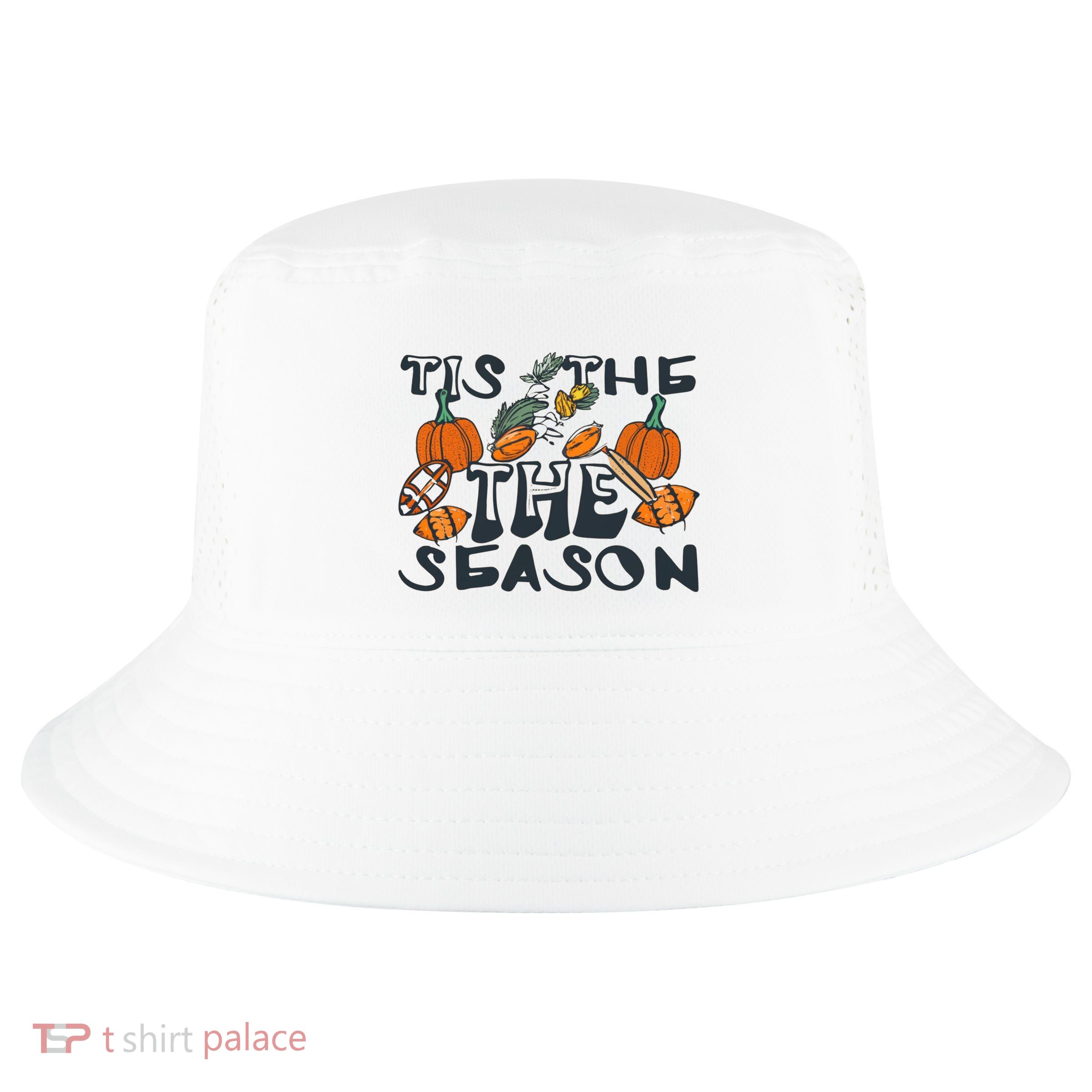 TIS THE SEASON FALL FOOTBALL THANKSGIVING PUMPKIN SPICE Cool Comfort Performance Bucket Hat