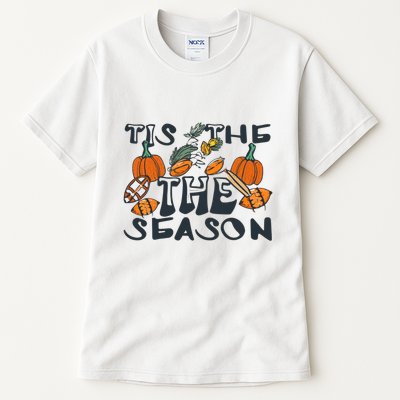 TIS THE SEASON FALL FOOTBALL THANKSGIVING PUMPKIN SPICE Tall T-Shirt