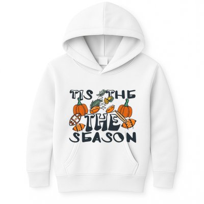 TIS THE SEASON FALL FOOTBALL THANKSGIVING PUMPKIN SPICE Kids Hoodie