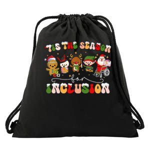 Tis The Season For Inclusion Sped Christmas Teacher Drawstring Bag