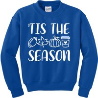 Tis The Season Fall Leaf Pumpkin Halloween Thanksgiving Cool Gift Kids Sweatshirt