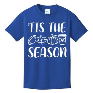 Tis The Season Fall Leaf Pumpkin Halloween Thanksgiving Cool Gift Kids T-Shirt