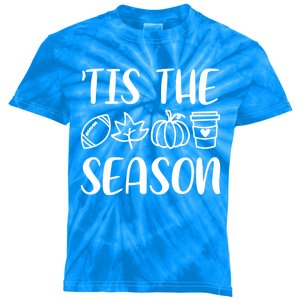 Tis The Season Fall Leaf Pumpkin Halloween Thanksgiving Cool Gift Kids Tie-Dye T-Shirt