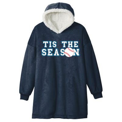 Tis The Season Softball And Baseball Player Gift Hooded Wearable Blanket