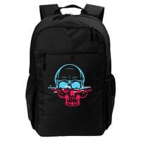 Two Tone Skull With Distortion Backpack