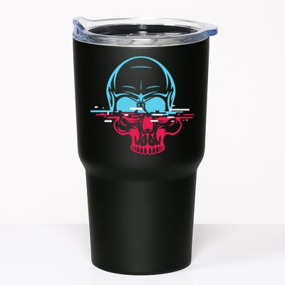 Two Tone Skull With Distortion Tumbler