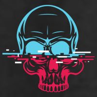 Two Tone Skull With Distortion Tumbler