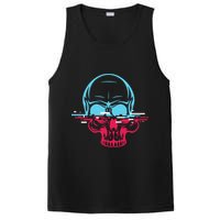 Two Tone Skull With Distortion PosiCharge Competitor Tank