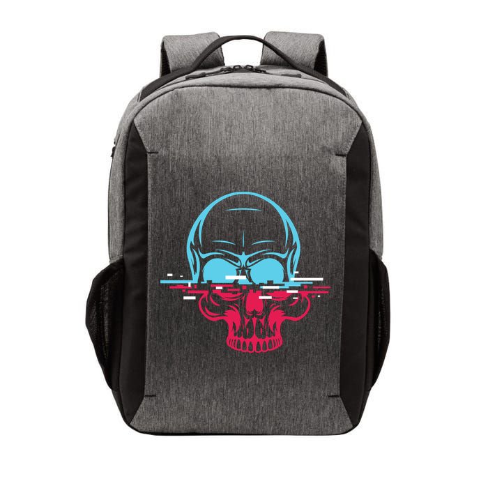 Two Tone Skull With Distortion Vector Backpack