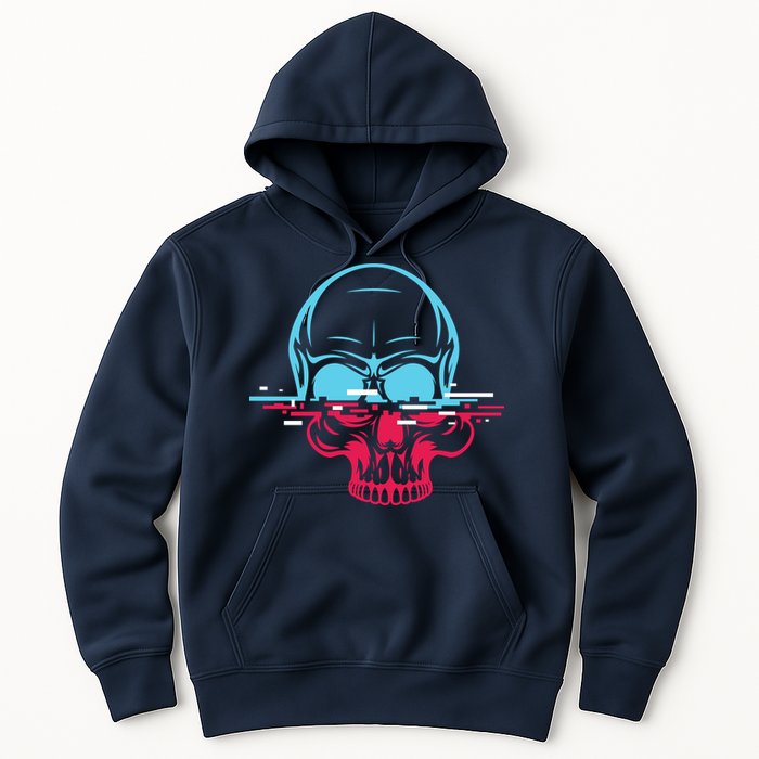 Two Tone Skull With Distortion Hoodie