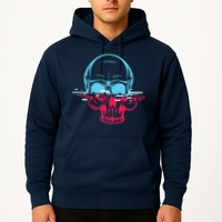 Two Tone Skull With Distortion Hoodie