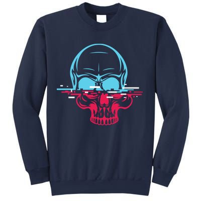 Two Tone Skull With Distortion Sweatshirt