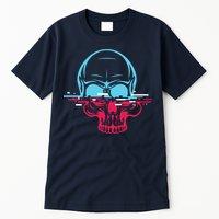 Two Tone Skull With Distortion Tall T-Shirt
