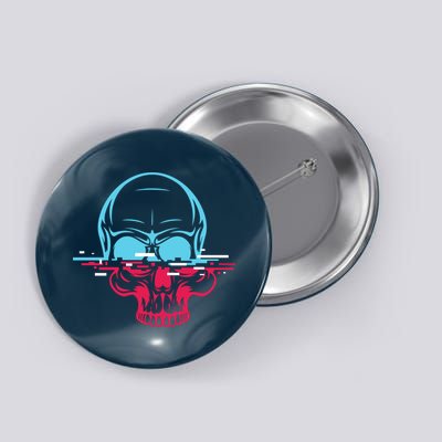 Two Tone Skull With Distortion Button