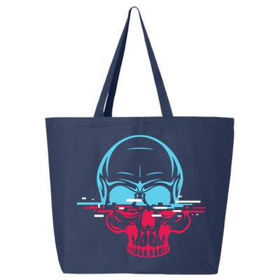 Two Tone Skull With Distortion 25L Jumbo Tote