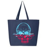 Two Tone Skull With Distortion 25L Jumbo Tote